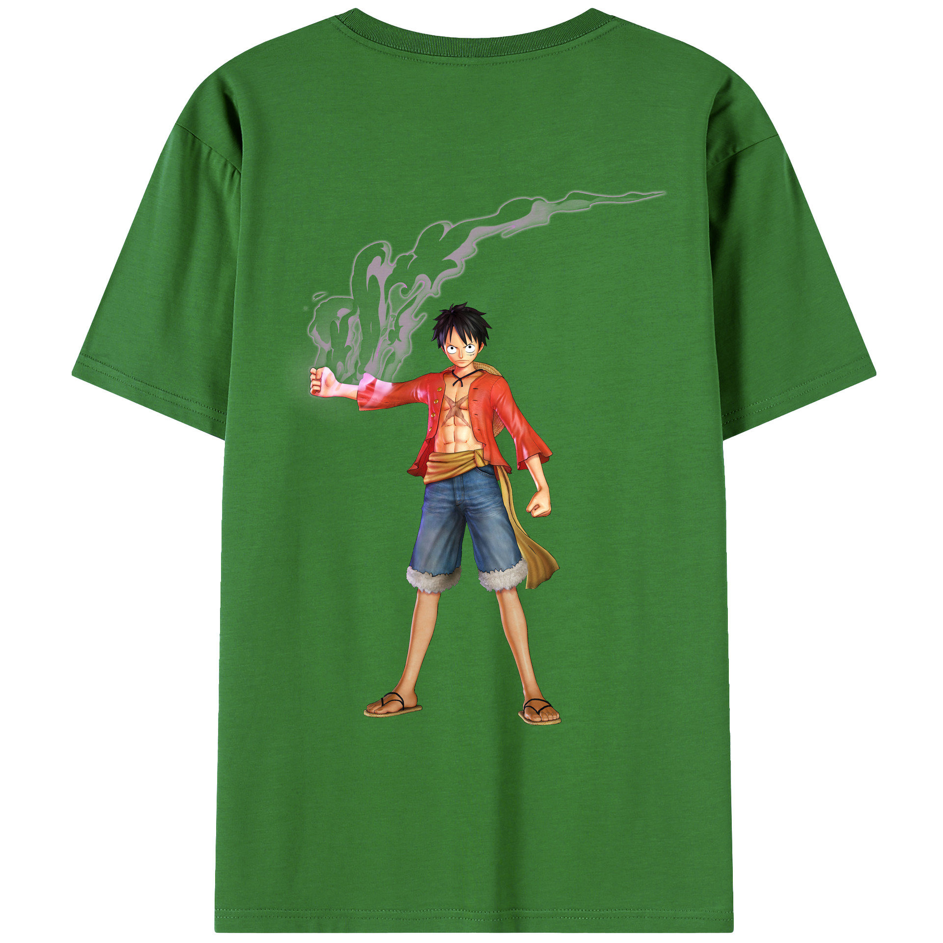 ワンピース モンキー・D・ルフィ ONE PIECE Monkey D. Luffy レディース半袖Tシャツ(バックプリント)